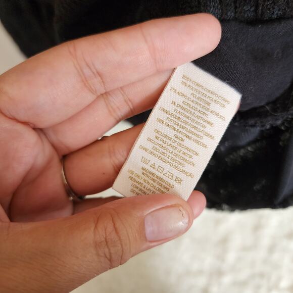 Free People Drop Waist Black Scoopneck Knit Short Sleeve Mini Dress Medium - Picture 7 of 9